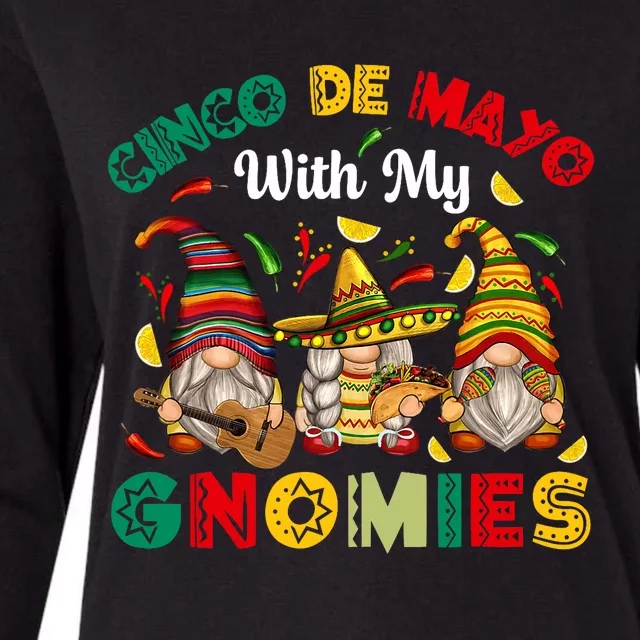 Cinco De Mayo With My Gnomies Mexican Fiesta Womens Cotton Relaxed Long Sleeve T-Shirt