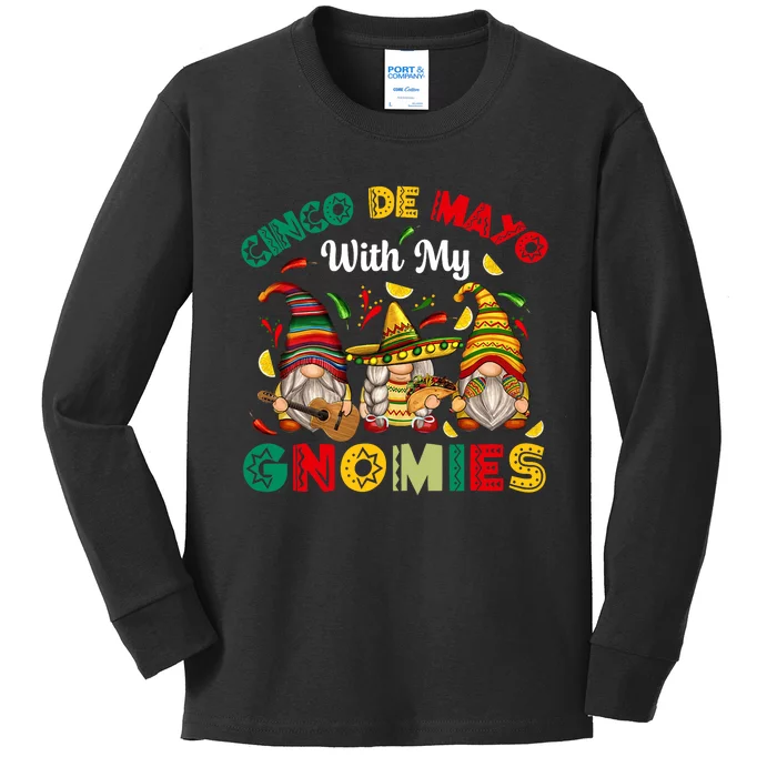 Cinco De Mayo With My Gnomies Mexican Fiesta Kids Long Sleeve Shirt