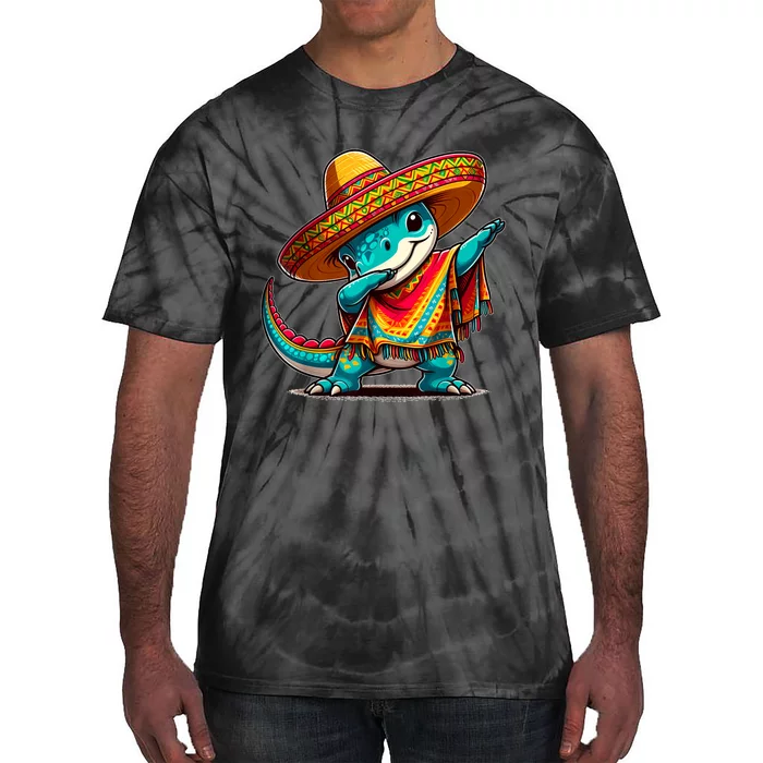 Cinco De Mayo Dinosaur Dabbing Mexican Fiesta 5 De Mayo Tie-Dye T-Shirt