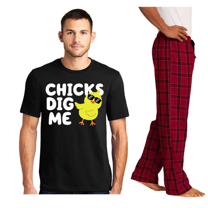 Chicks Dig Me Funny Baby Chick Chicken Pajama Set