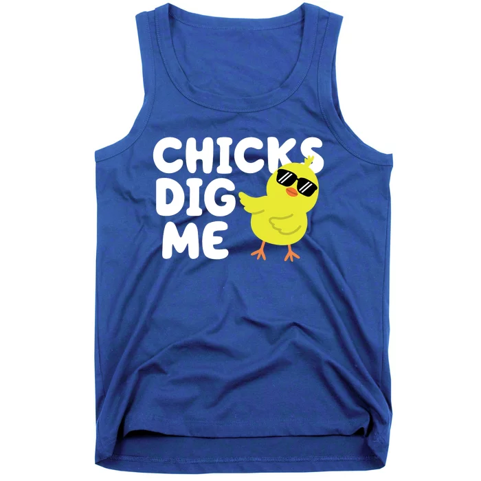 Chicks Dig Me Funny Baby Chick Chicken Tank Top