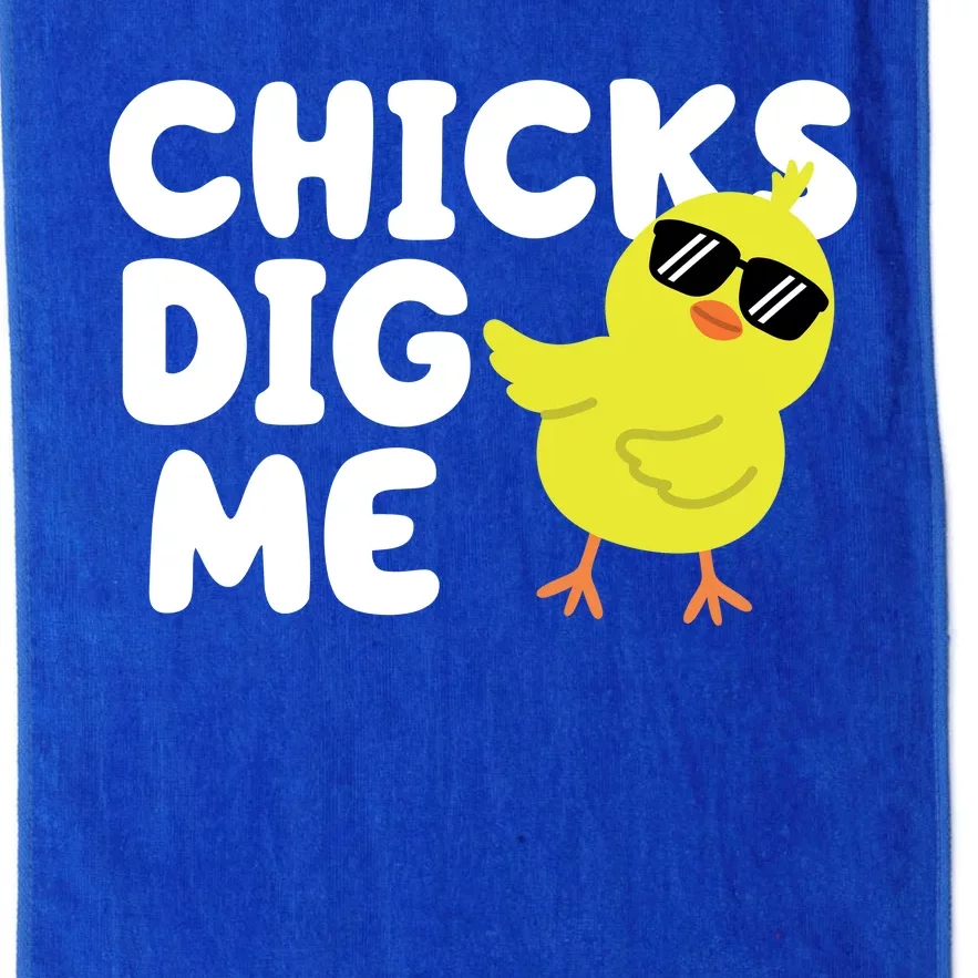 Chicks Dig Me Funny Baby Chick Chicken Platinum Collection Golf Towel