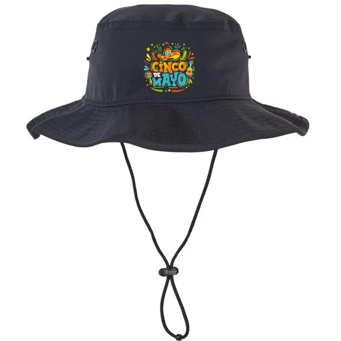 Cinco De Mayo Funny Mexican Sombrero Maracas With Tacos Legacy Cool Fit Booney Bucket Hat