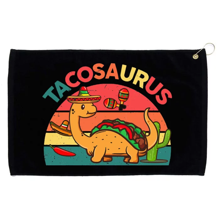 Cinco De Mayo Taco Dinosaur Tacosaurus Grommeted Golf Towel