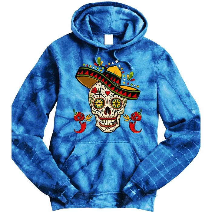 Cinco De Mayo Mexican Fiesta Sugar Skull Cinco De Mayo Tie Dye Hoodie