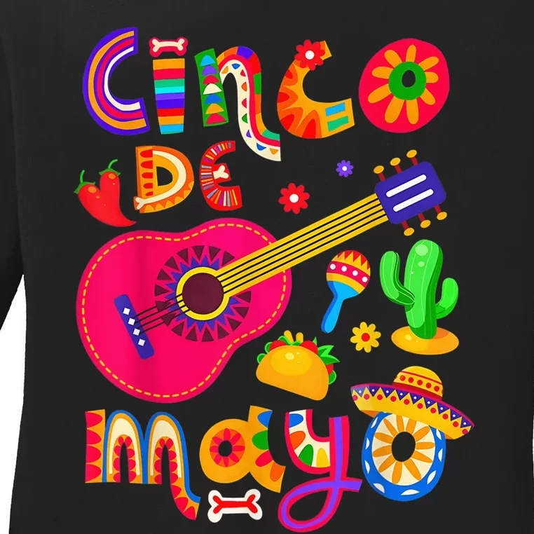 Cinco De Mayo Mexican Fiesta 5 De Mayo Cinco de Mayo shirt Ladies Long Sleeve Shirt