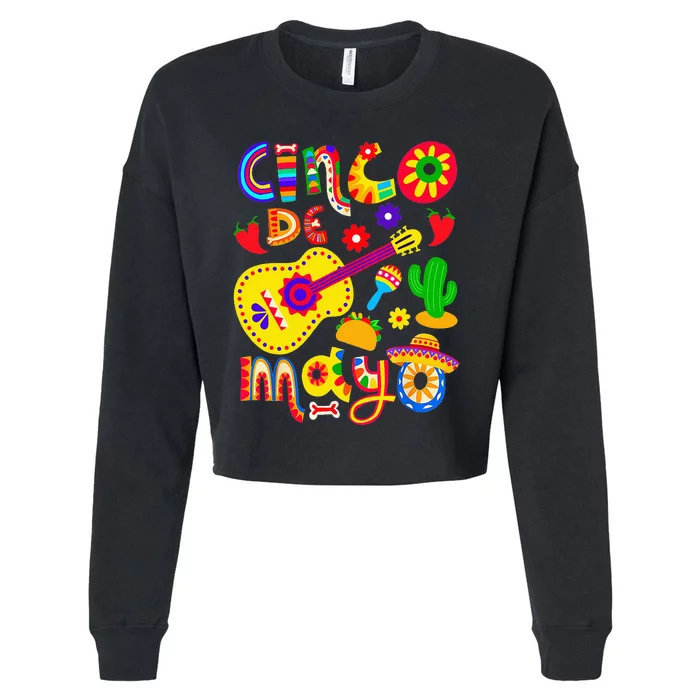 Cinco De Mayo Mexican Fiesta 5 De Mayo Cropped Pullover Crew