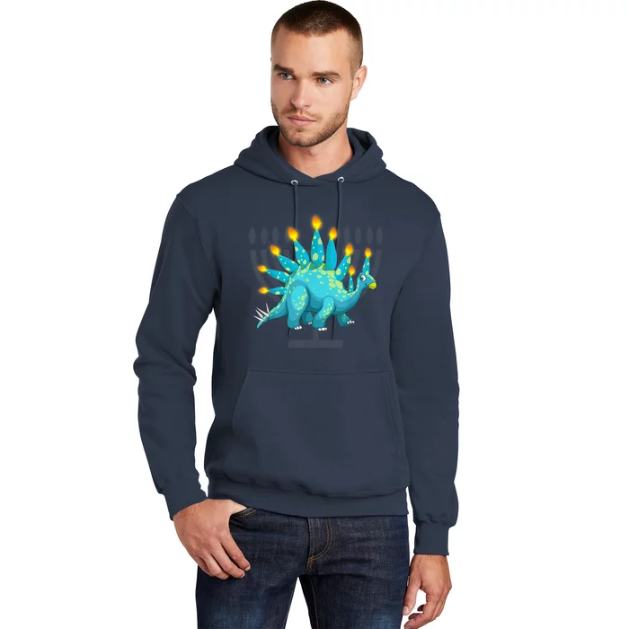 Cute Dinosaur Menorasaurus Hanukkah Stegosaurus Chanukah Kid Hoodie