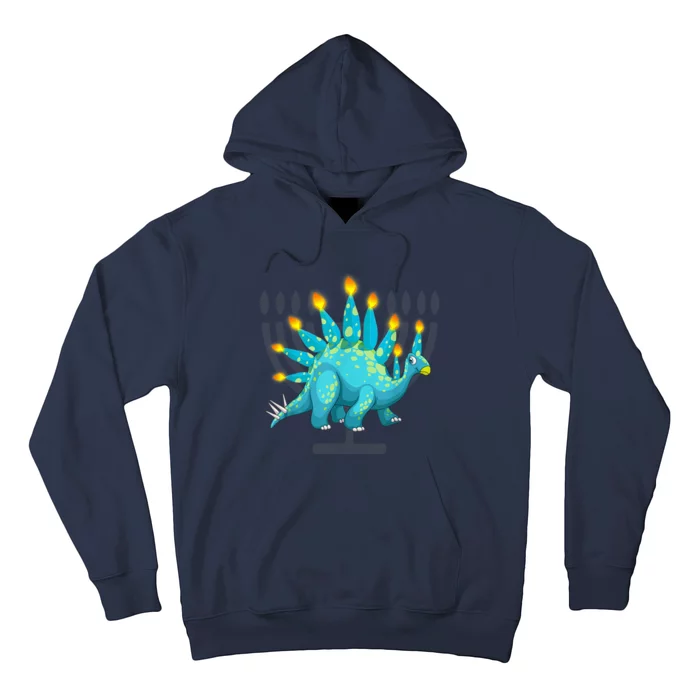 Cute Dinosaur Menorasaurus Hanukkah Stegosaurus Chanukah Kid Hoodie