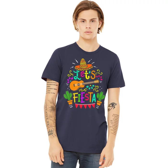 Cinco De Mayo Mexican Guitar Cactus Premium T-Shirt