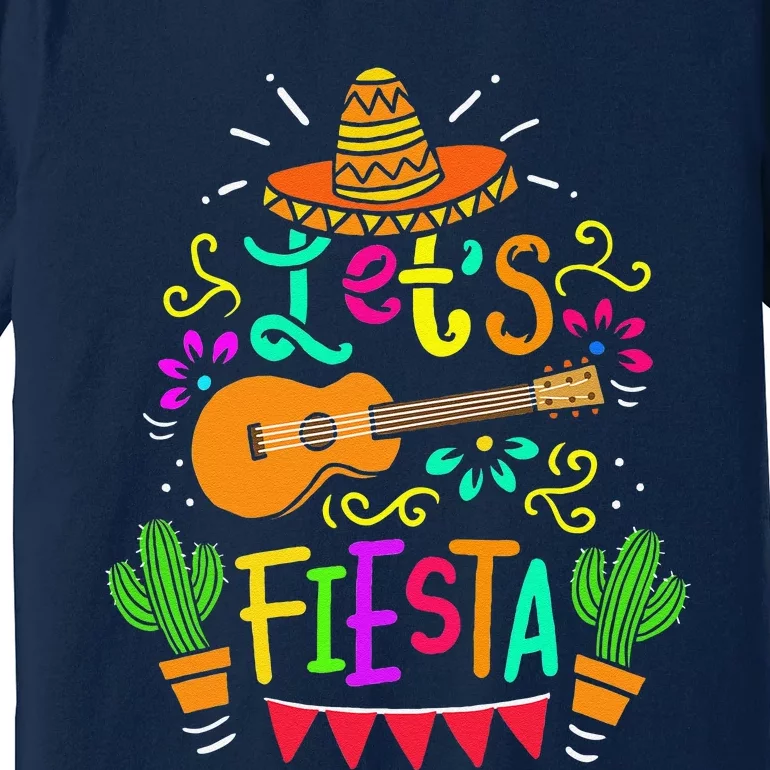 Cinco De Mayo Mexican Guitar Cactus Premium T-Shirt