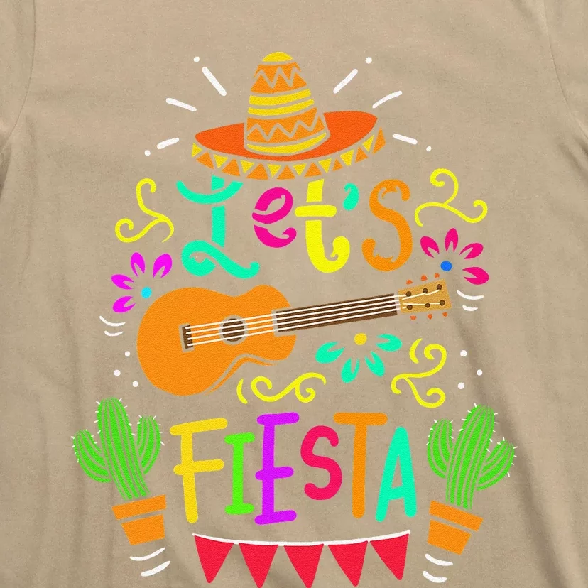 Cinco De Mayo Mexican Guitar Cactus T-Shirt