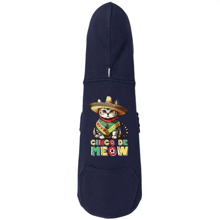 Cinco De Mayo Funny Mexican Cat Sombrero Poncho Doggie 3-End Fleece Hoodie