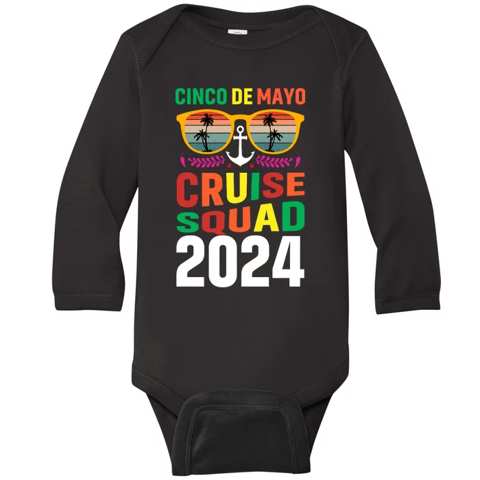 Cinco De Mayo Cruise Squad 2024 Graphic Baby Long Sleeve Bodysuit