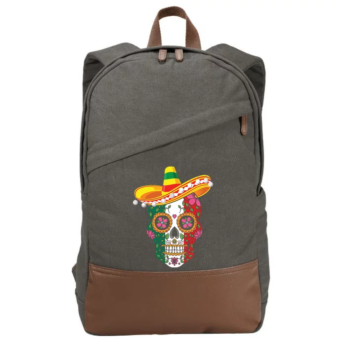 Cinco De Mayo Shirts Sugar Mexican Skull Cinco De Mayo Cotton Canvas Backpack