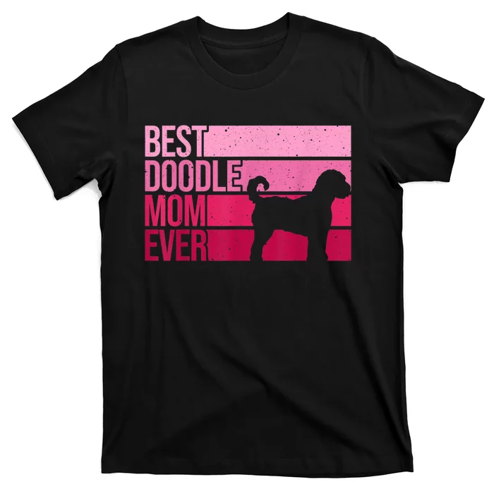 Cool Doodle Mom Art Women Aussiedoodle Goldendoodle Dog T-Shirt