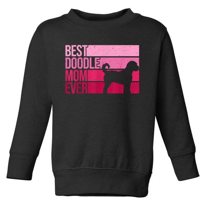 Cool Doodle Mom Art Women Aussiedoodle Goldendoodle Dog Toddler Sweatshirt