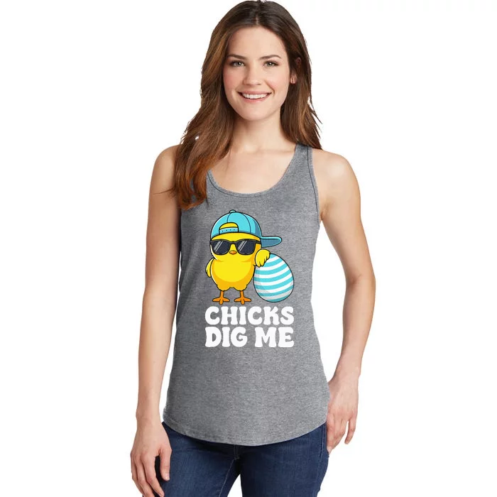 Chicks Dig Me Easter Happy Easter Funny Ladies Essential Tank