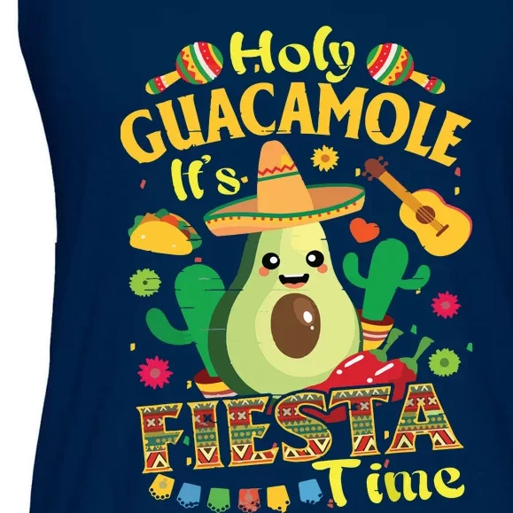 Cinco De Mayo Mexican Holy Guacamole Fiesta Time Ladies Essential Flowy Tank