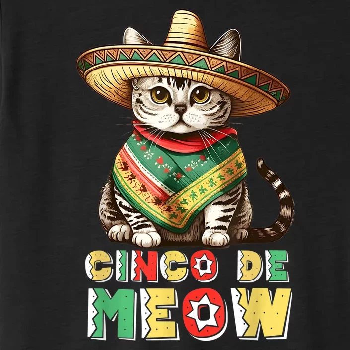 Feliz Cinco de Mayo! Cute Mexican Cat Sombrero Fiesta 5 Mayo ChromaSoft Performance T-Shirt