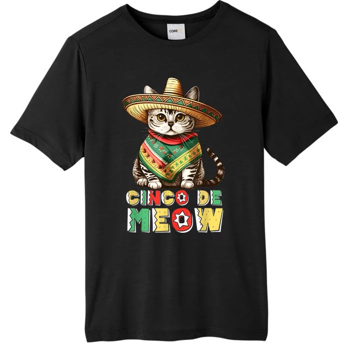 Feliz Cinco de Mayo! Cute Mexican Cat Sombrero Fiesta 5 Mayo ChromaSoft Performance T-Shirt