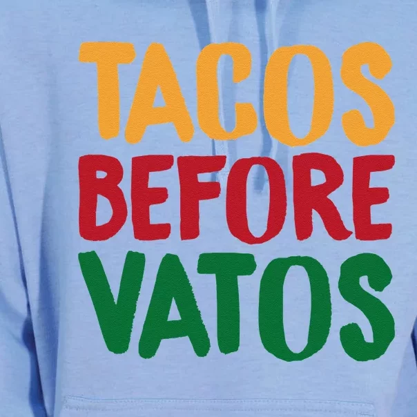 Cinco De Mayo S Tacos Before Vatos Funny Mexican Tees Unisex Surf Hoodie