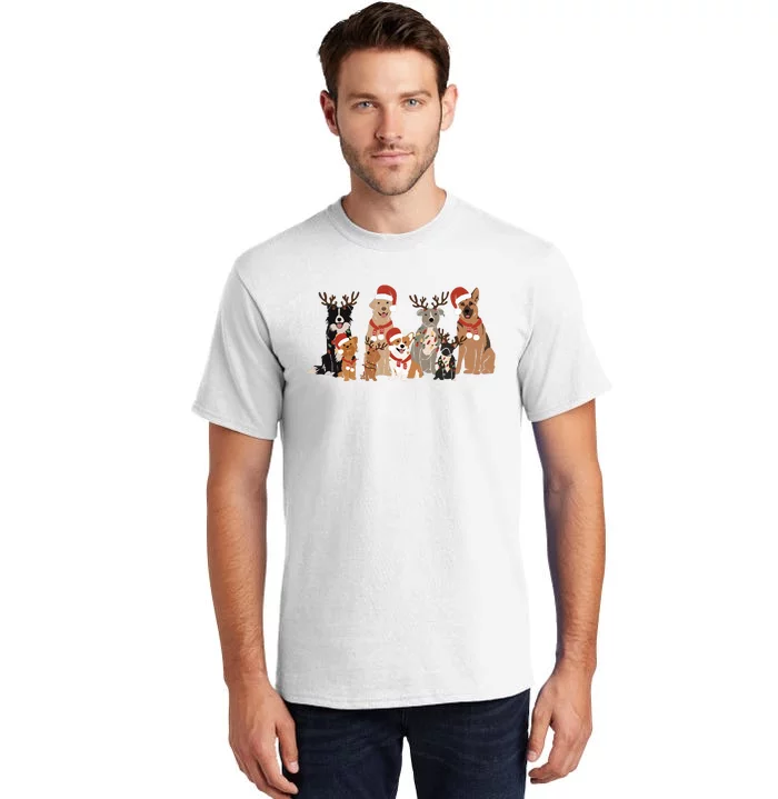 Christmas Dogs Merry Dogmas Tall T-Shirt