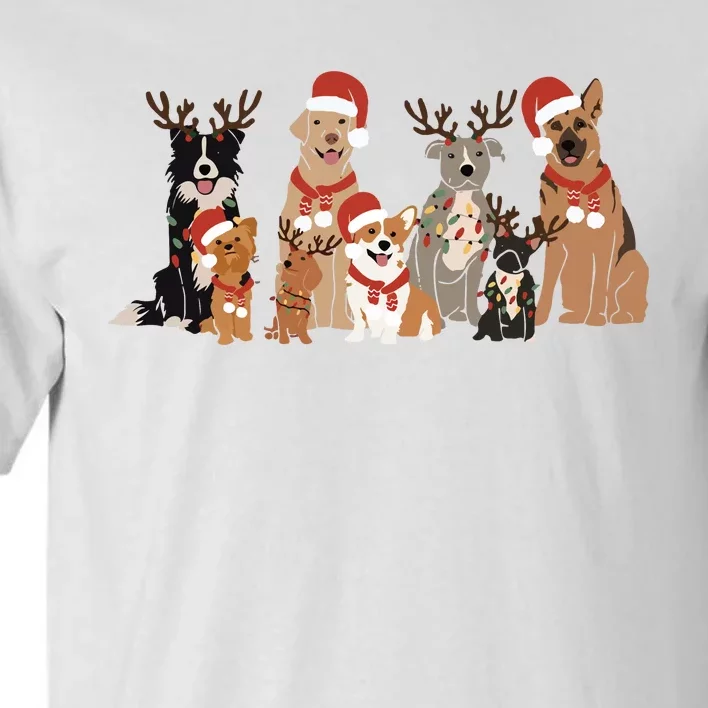 Christmas Dogs Merry Dogmas Tall T-Shirt