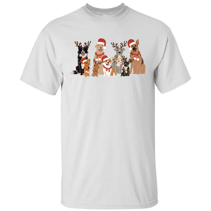 Christmas Dogs Merry Dogmas Tall T-Shirt