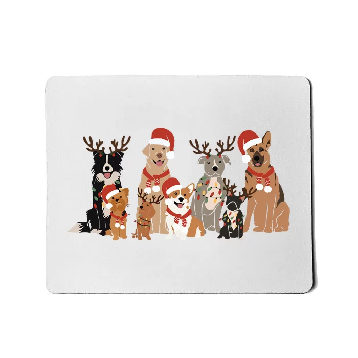 Christmas Dogs Merry Dogmas Mousepad