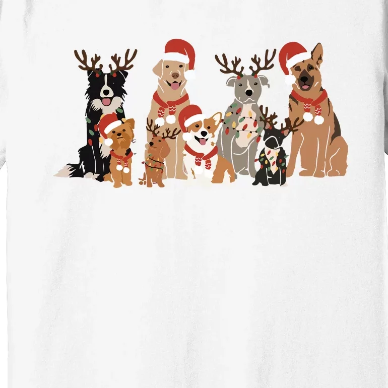 Christmas Dogs Merry Dogmas Premium T-Shirt