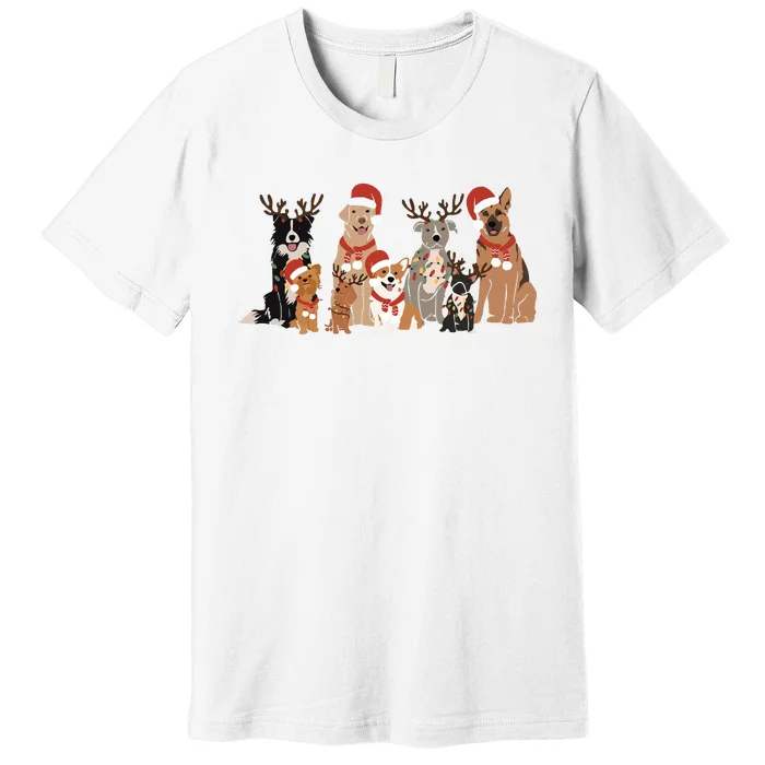 Christmas Dogs Merry Dogmas Premium T-Shirt