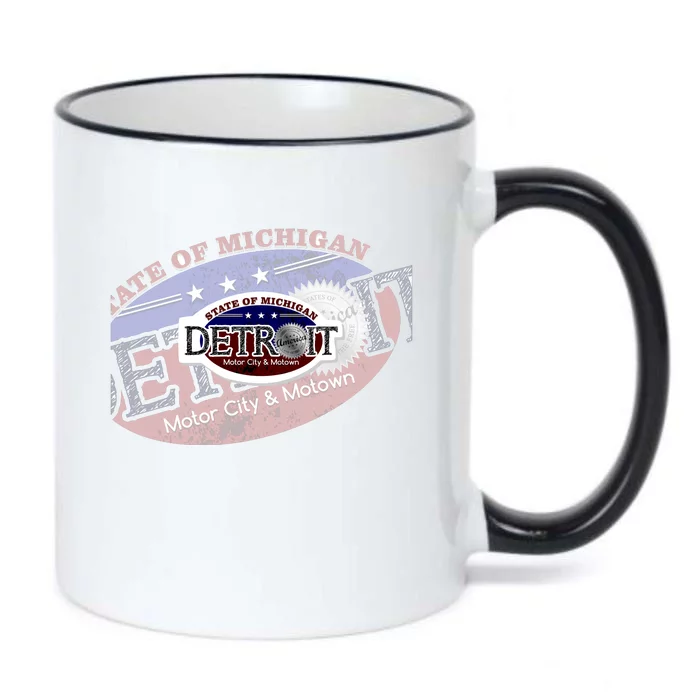 Cool Detroit Motor City Motown Logo Black Color Changing Mug