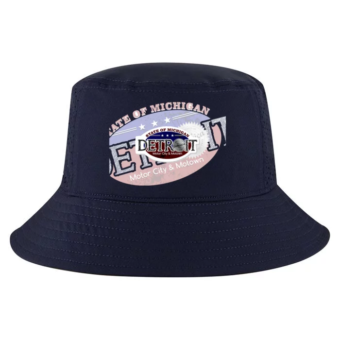 Cool Detroit Motor City Motown Logo Cool Comfort Performance Bucket Hat