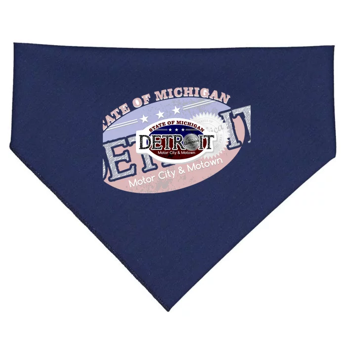 Cool Detroit Motor City Motown Logo USA-Made Doggie Bandana