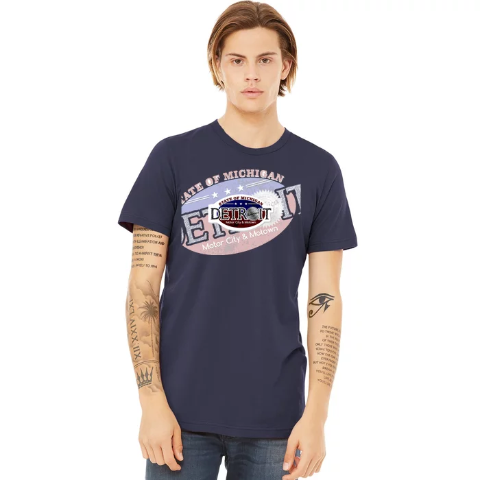 Cool Detroit Motor City Motown Logo Premium T-Shirt