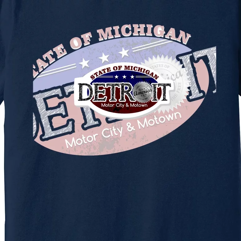 Cool Detroit Motor City Motown Logo Premium T-Shirt