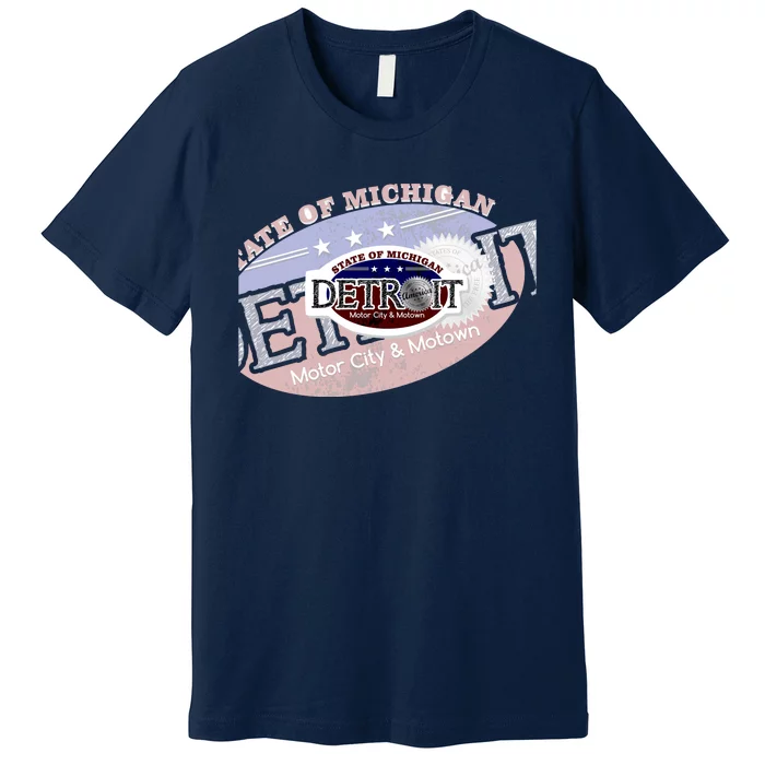 Cool Detroit Motor City Motown Logo Premium T-Shirt