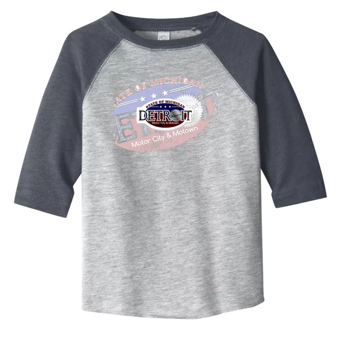 Cool Detroit Motor City Motown Logo Toddler Fine Jersey T-Shirt