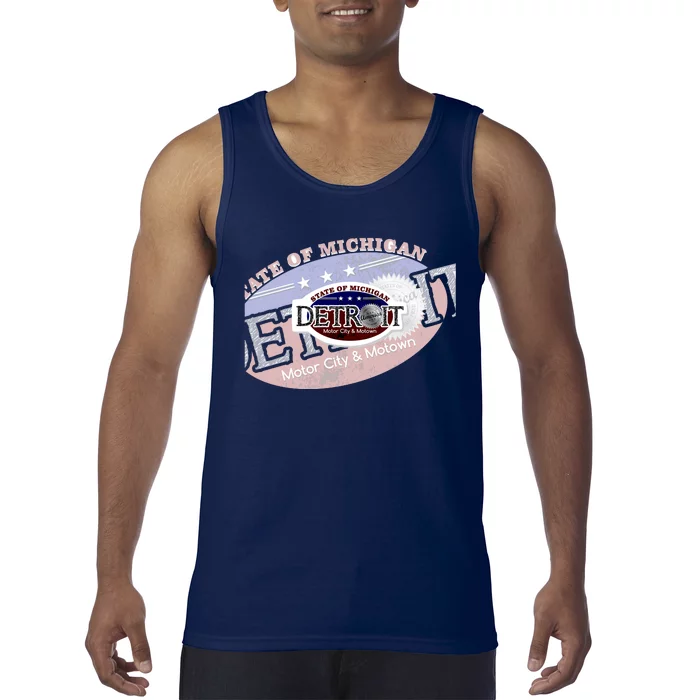 Cool Detroit Motor City Motown Logo Tank Top