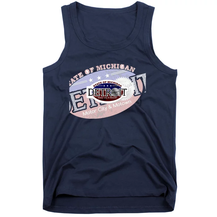 Cool Detroit Motor City Motown Logo Tank Top