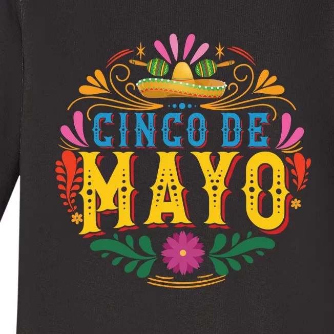 Cinco De Mayo Celebration Graphic Baby Long Sleeve Bodysuit