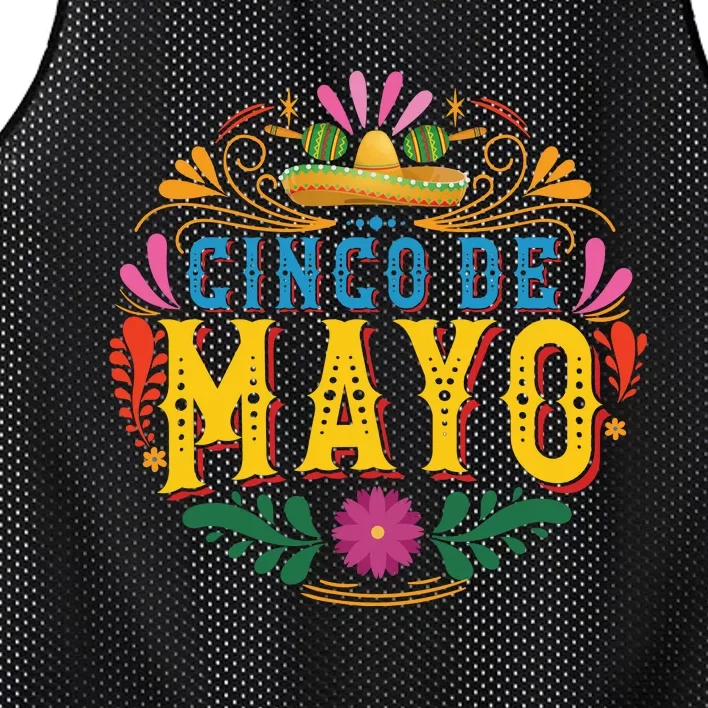 Cinco De Mayo Celebration Graphic Mesh Reversible Basketball Jersey Tank