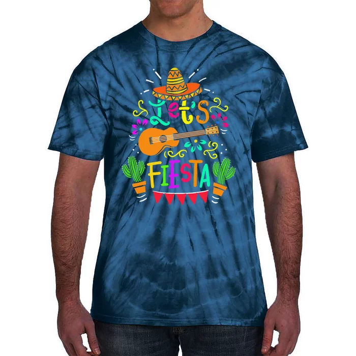 Cinco De Mayo Mexican Guitar Cactus Tie-Dye T-Shirt