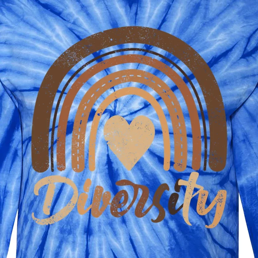 Celebrate Diversity Melanin Rainbow Bhm Blm Afro Cute Gift Tie-Dye Long Sleeve Shirt