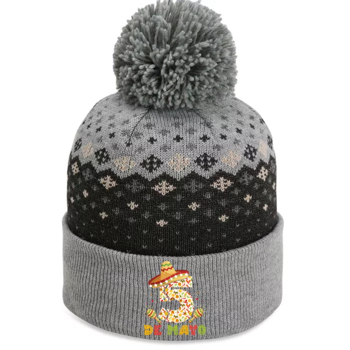 Cinco De Mayo Celebration Graphic The Baniff Cuffed Pom Beanie