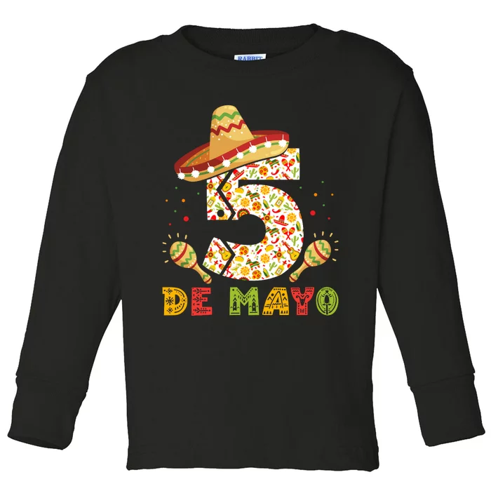 Cinco De Mayo Celebration Graphic Toddler Long Sleeve Shirt