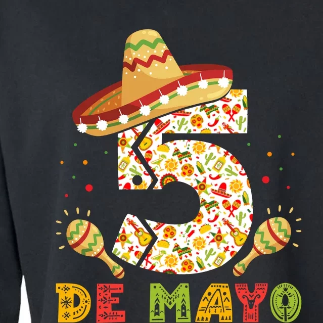 Cinco De Mayo Celebration Graphic Cropped Pullover Crew