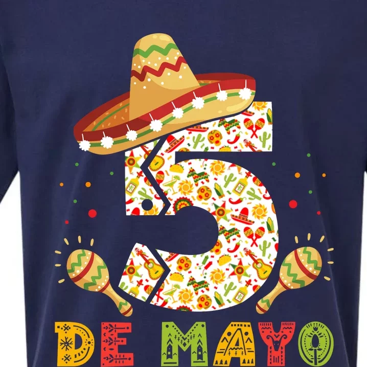 Cinco De Mayo Celebration Graphic Sueded Cloud Jersey T-Shirt