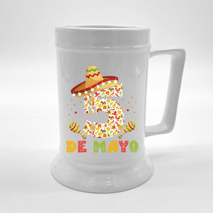 Cinco De Mayo Celebration Graphic Front & Back Beer Stein